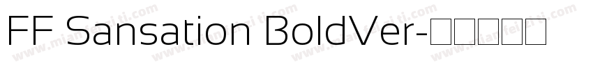 FF Sansation BoldVer字体转换